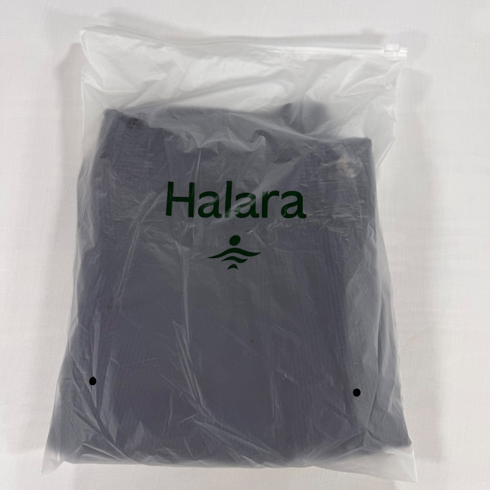 Halara Black Corduroy Wide Leg High Waisted Pleated Pants Elastic Back Trousers